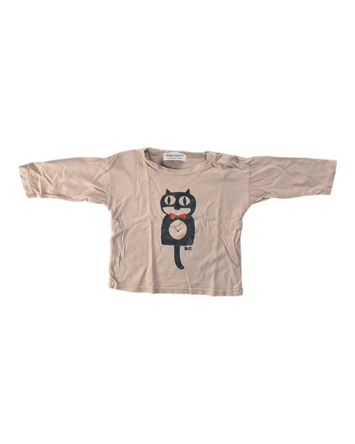 A Brown Long Sleeve Tops from Bobo Choses in size 3-6M for girl. (Front View)