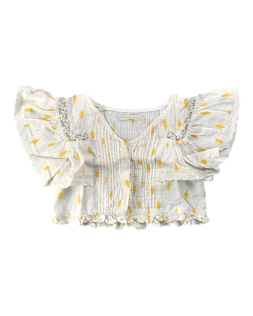 A White Short Sleeve Tops from Gingersnaps in size 2T for girl. (Front View)