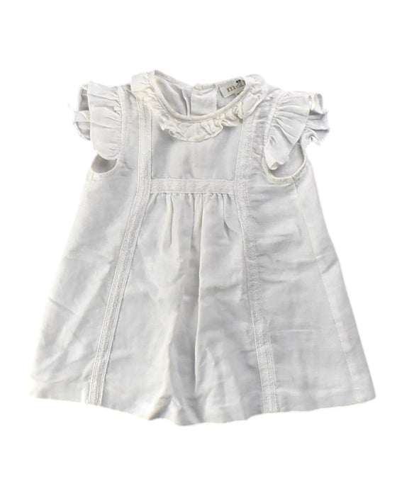 A White Short Sleeve Dresses from M&H in size 12-18M for girl. (Front View)