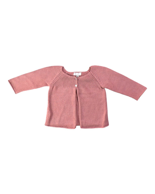 A Pink Cardigans from Lolilota in size 6-12M for girl. (Front View)