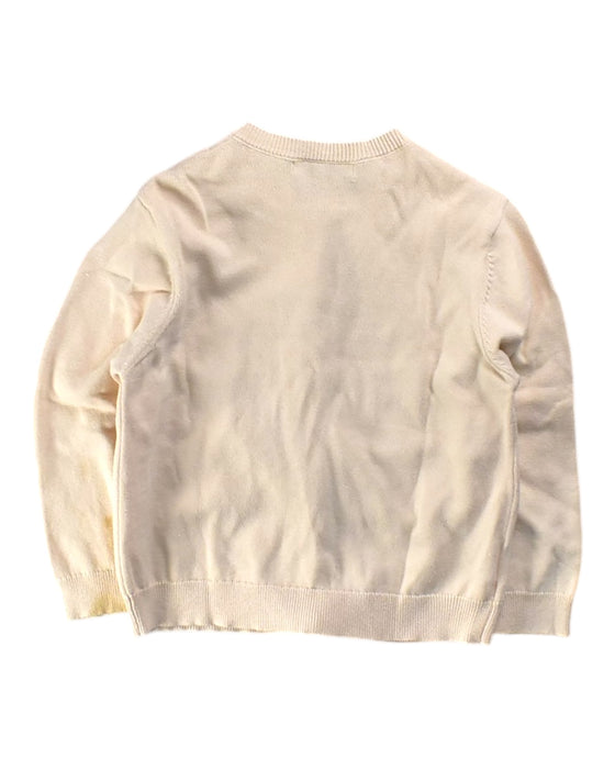 A Beige Cardigans from KidsCrafter in size 6T for girl. (Back View)
