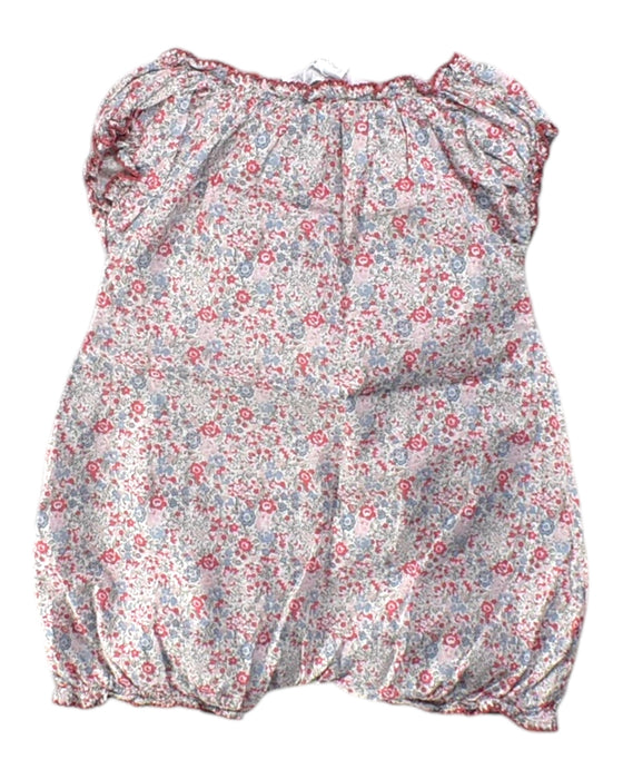 A Red Sleeveless Rompers from Chateau de Sable in size 3-6M for girl. (Back View)