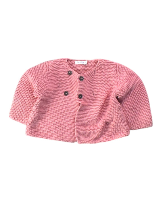 A Pink Cardigans from Bout'Chou in size 3-6M for girl. (Front View)