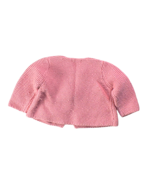 A Pink Cardigans from Bout'Chou in size 3-6M for girl. (Back View)