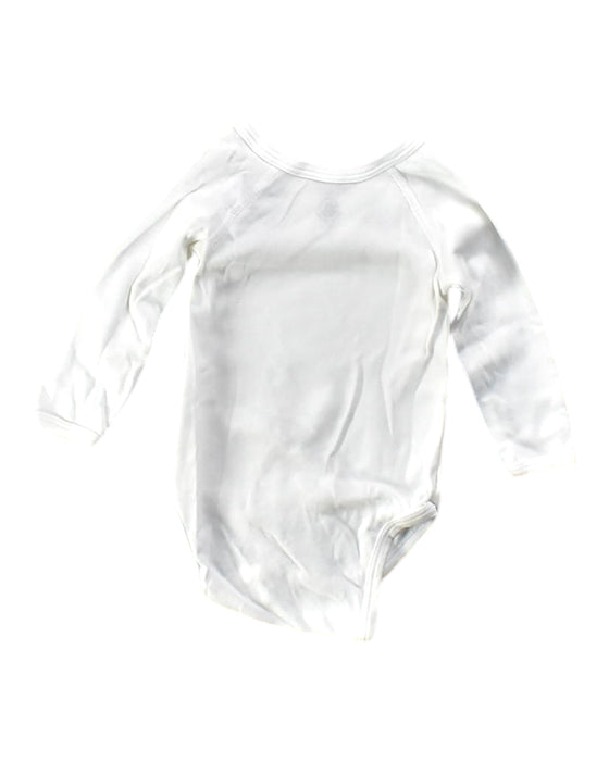 A White Long Sleeve Bodysuits from Petit Bateau in size 3-6M for neutral. (Back View)