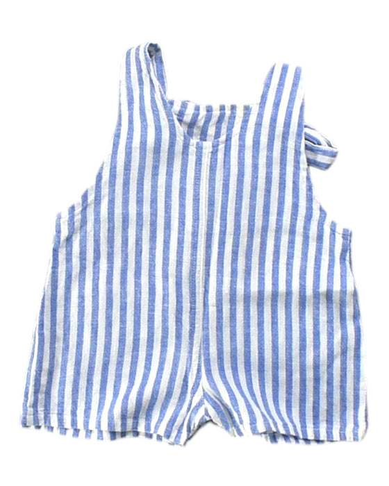 A Blue Sleeveless Rompers from Seed in size 0-3M for girl. (Back View)