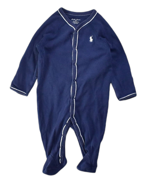 A Blue Onesies from Polo Ralph Lauren in size 3-6M for boy. (Front View)