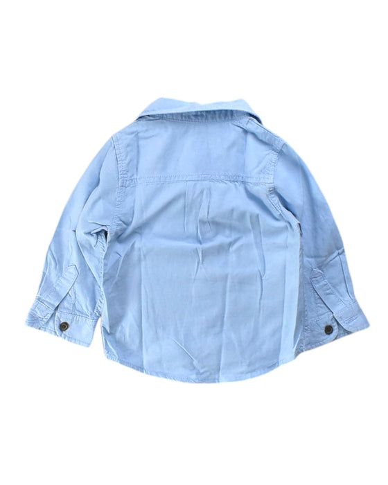 A Blue Long Sleeve Shirts from Retykle in size 12-18M for boy. (Back View)