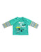 A Teal Long Sleeve Tops from La Compagnie des Petits in size 6-12M for boy. (Front View)