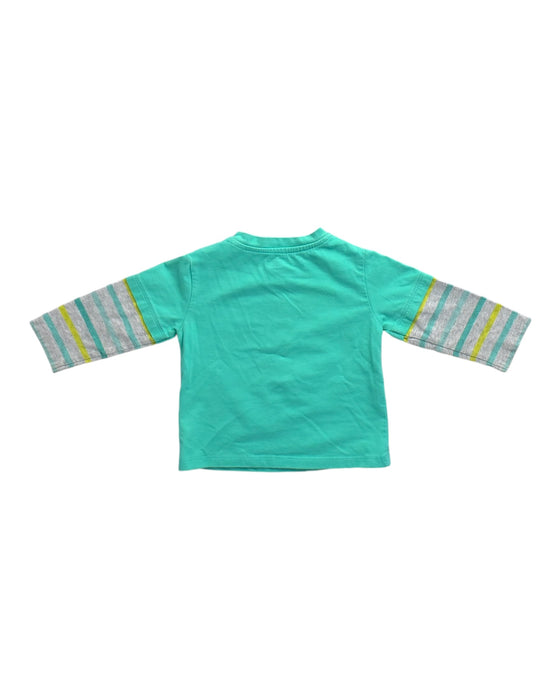 A Teal Long Sleeve Tops from La Compagnie des Petits in size 6-12M for boy. (Back View)