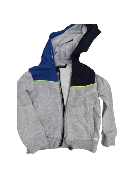 A Grey Zippered Sweatshirts from IKKS in size 3T for boy. (Front View)