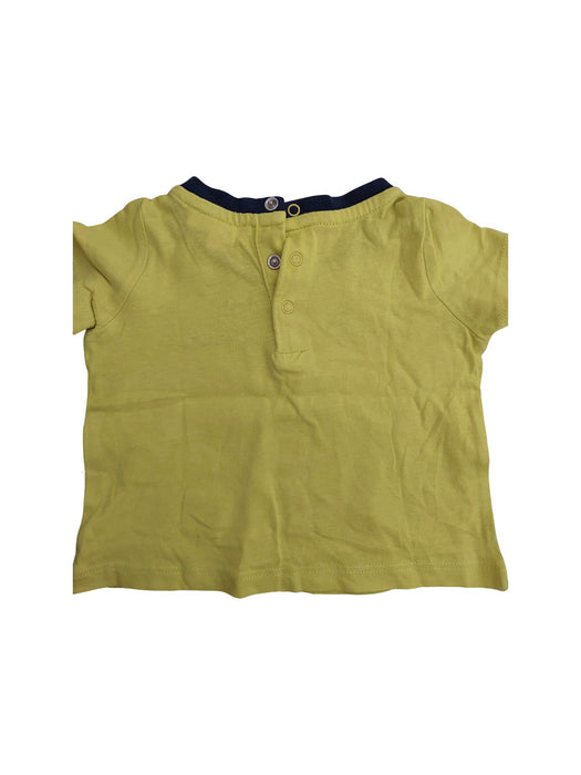 A Green Short Sleeve T Shirts from DPAM in size 3-6M for boy. (Back View)
