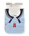 A Blue Bibs from Hansekind in size O/S for boy. (Front View)