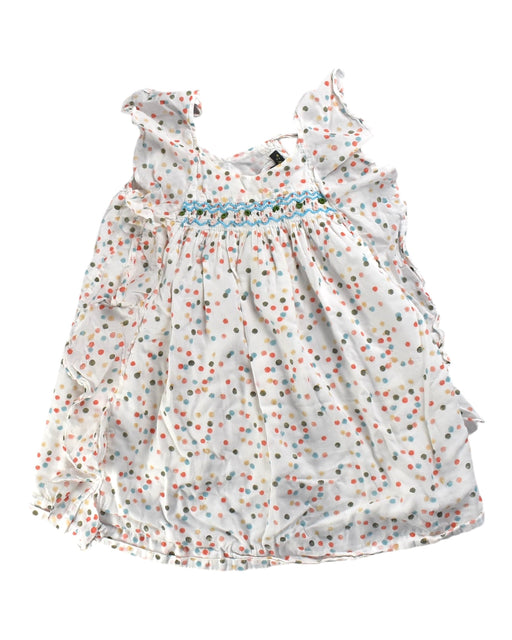 A White Sleeveless Dresses from Velveteen in size 4T for girl. (Front View)