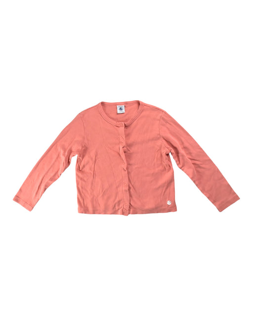 A Pink Cardigans from Petit Bateau in size 6T for girl. (Front View)