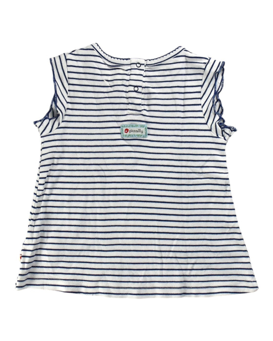 A White Sleeveless Tops from Piccalilly in size 6T for girl. (Back View)