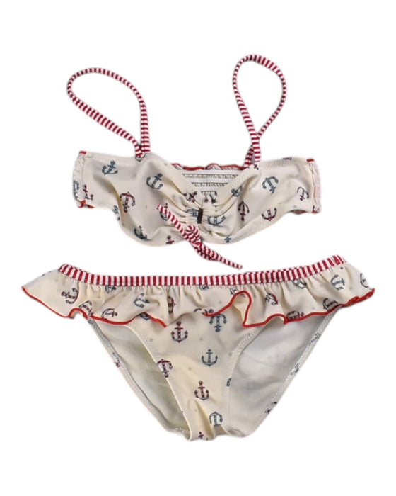 A White Swim Sets from Sunuva in size 6T for girl. (Front View)