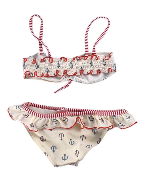 A White Swim Sets from Sunuva in size 6T for girl. (Back View)