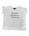 A White Short Sleeve Tops from Velveteen in size 4T for girl. (Front View)