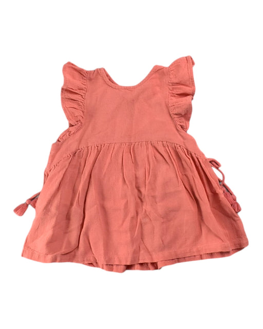 A Orange Sleeveless Tops from Monoprix in size 4T for girl. (Front View)