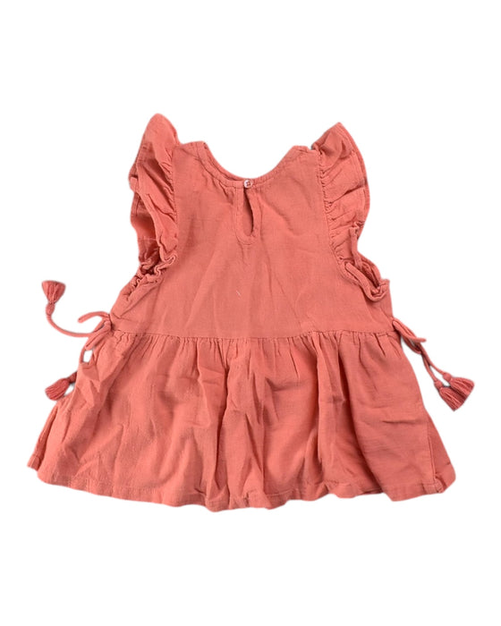A Orange Sleeveless Tops from Monoprix in size 4T for girl. (Back View)