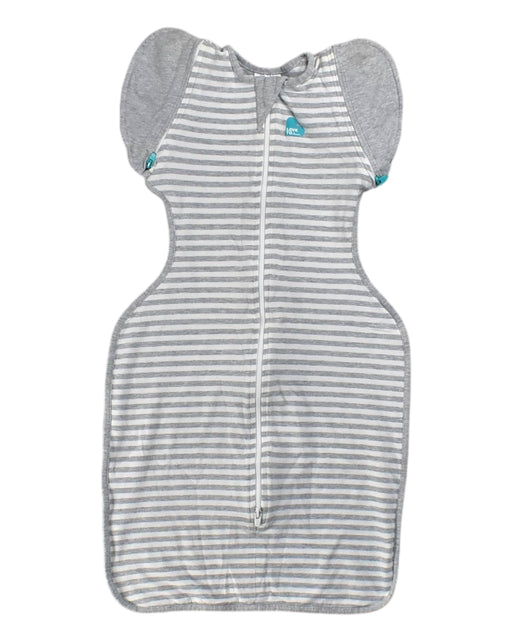 A Grey Sleepsacs from Love To Dream in size 3-6M for neutral. (Front View)
