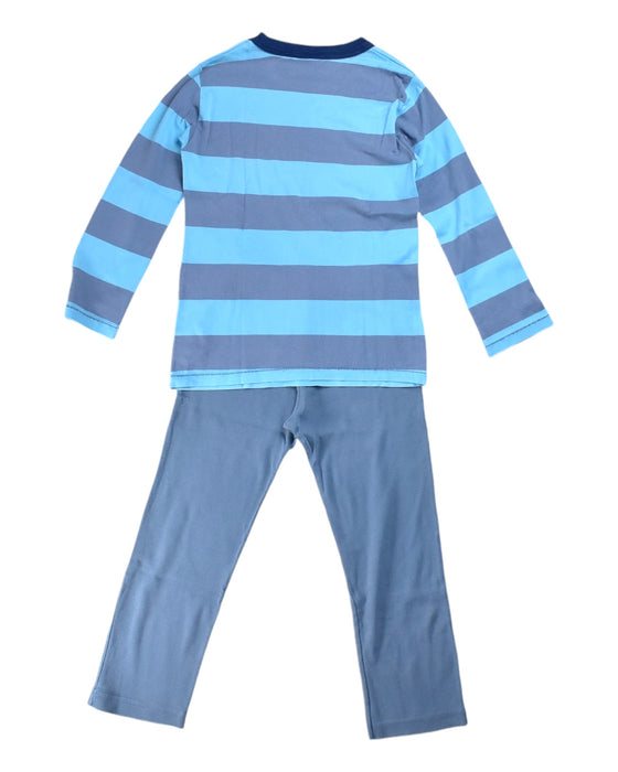 A Blue Pyjama Sets from Petit Bateau in size 5T for boy. (Back View)