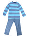 A Blue Pyjama Sets from Petit Bateau in size 5T for boy. (Back View)