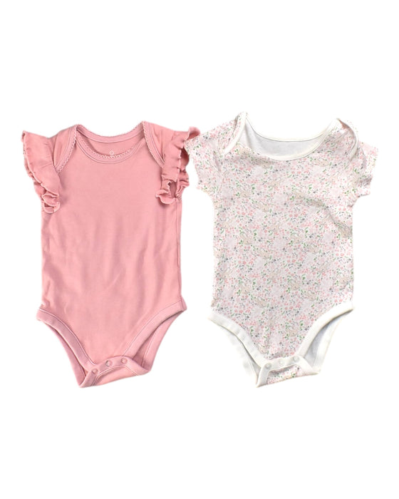 A Pink Short Sleeve Bodysuits from Mothercare in size 3-6M for girl. (Front View)