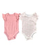 A Pink Short Sleeve Bodysuits from Mothercare in size 3-6M for girl. (Front View)