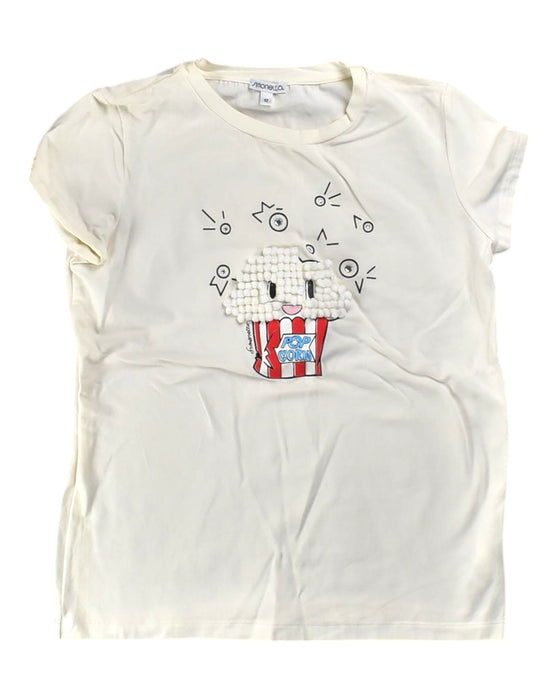 A White Short Sleeve T Shirts from Simonetta in size 12Y for girl. (Front View)