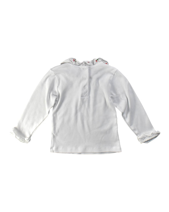 A White Long Sleeve Tops from Bella Bliss in size 2T for girl. (Back View)