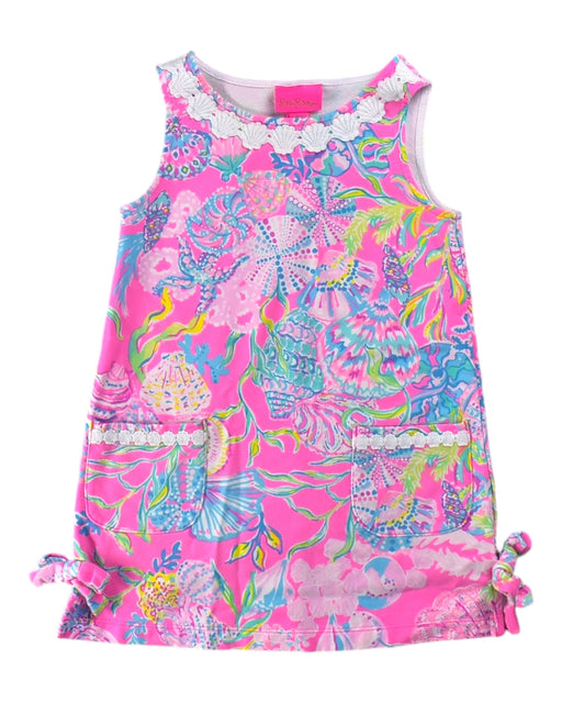 A Pink Sleeveless Dresses from Lilly Pulitzer in size XS for girl. (Front View)