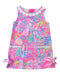 A Pink Sleeveless Dresses from Lilly Pulitzer in size XS for girl. (Front View)