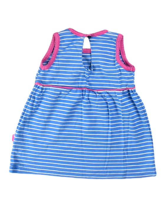 A Blue Sleeveless Dresses from Jojo Maman Bébé in size 6-12M for girl. (Back View)