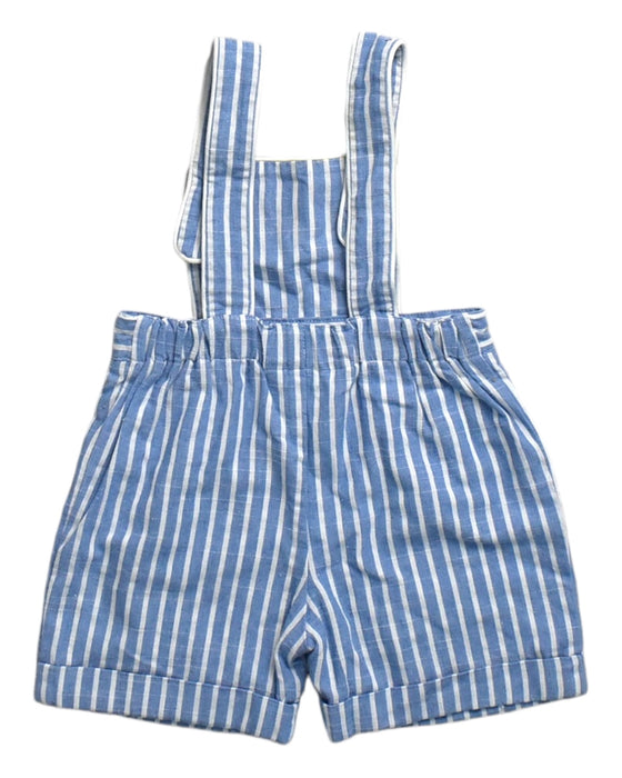 A Blue Overall Shorts from Rachel Riley in size 3-6M for boy. (Back View)