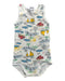 A White Sleeveless Bodysuits from Petit Bateau in size 6-12M for boy. (Front View)