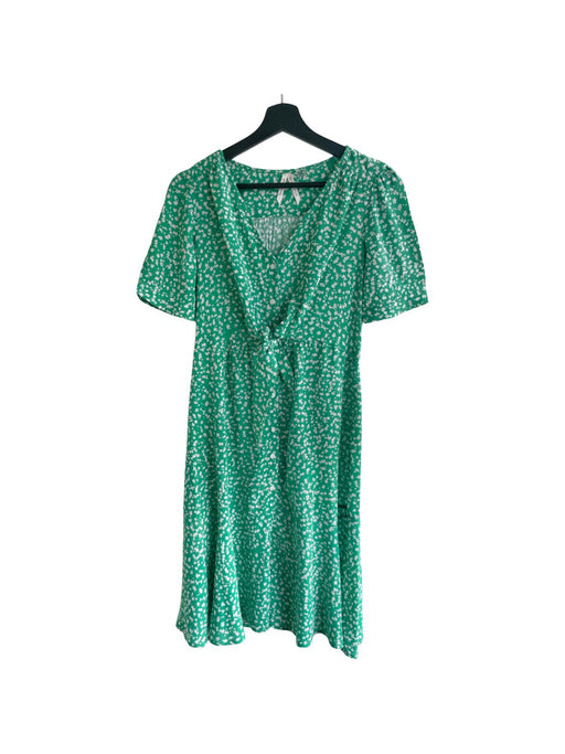 A Green Short Sleeve Dresses from Seraphine in size XS for maternity. (Front View)