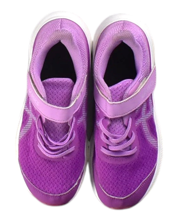 A Purple Sneakers from ASICS in size 11Y for girl. (Back View)