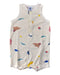 A Beige Sleeveless Rompers from Petit Bateau in size 6-12M for girl. (Front View)