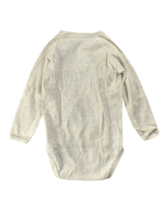 A White Long Sleeve Bodysuits from Petit Bateau in size 6-12M for neutral. (Back View)