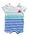 A Blue Short Sleeve Rompers from Jacadi in size 6-12M for boy. (Front View)