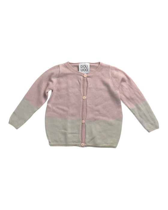 A Pink Cardigans from DOUUOD in size 6-12M for girl. (Front View)
