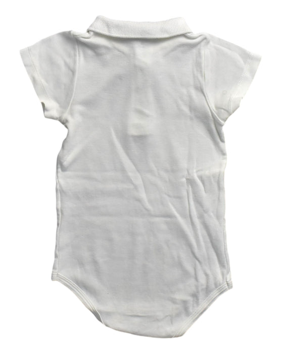 A White Short Sleeve Bodysuits from Petit Bateau in size 6-12M for girl. (Back View)