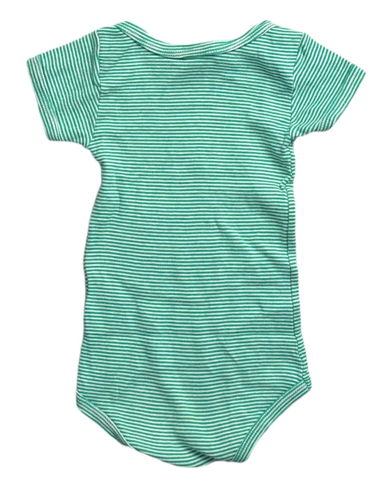 A Green Short Sleeve Bodysuits from Petit Bateau in size 3-6M for neutral. (Back View)