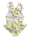 A Yellow Swimsuits from Seed in size 6T for girl. (Back View)