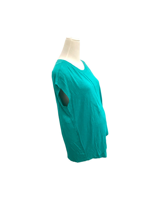 A Green Short Sleeve Dresses from Blooming Marvellous in size L for maternity. (Back View)