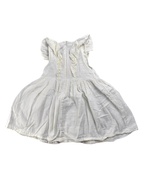 A White Sleeveless Dresses from Petit Bateau in size 3-6M for girl. (Back View)
