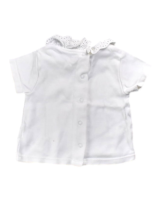 A White Short Sleeve T Shirts from Vertbaudet in size 0-3M for girl. (Back View)