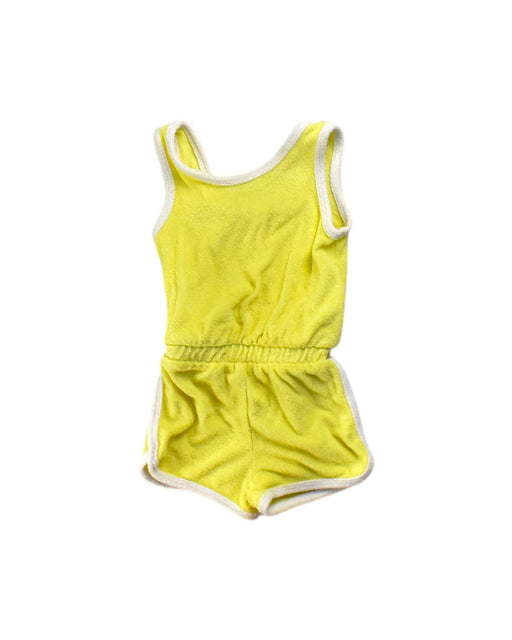 A Yellow Sleeveless Rompers from Retykle in size 6-12M for girl. (Front View)